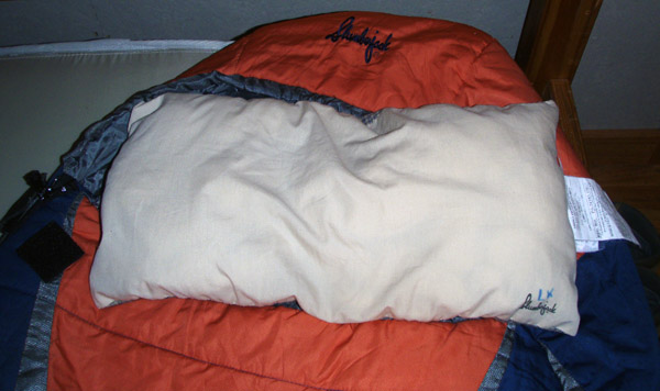 bottom of slumberjack pillow